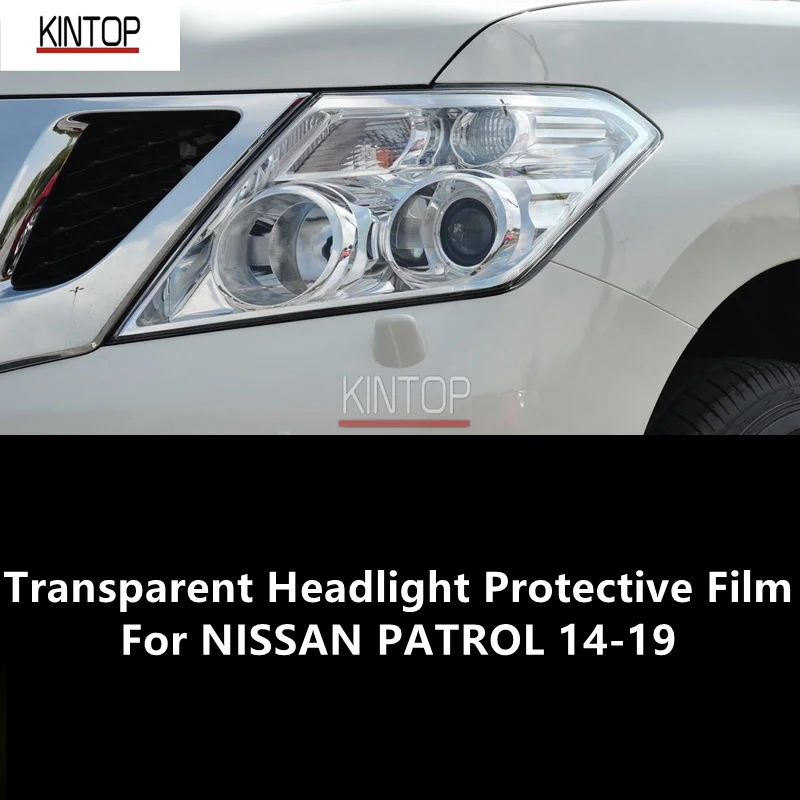 

For NISSAN PATROL 14-19 TPU Transparent Headlight Protective Film, Headlight Protection,Film Modification