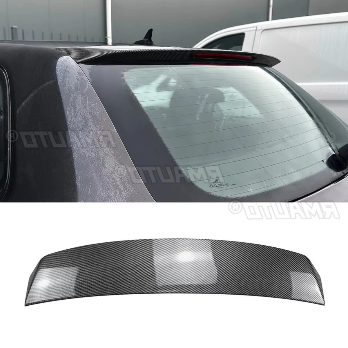 

For Audi A3 8P 5 door 2004-2013 Car Rear Roof Spoiler Wing Modification Part Rear Roof Spoiler Wing Car Accessories Exterior