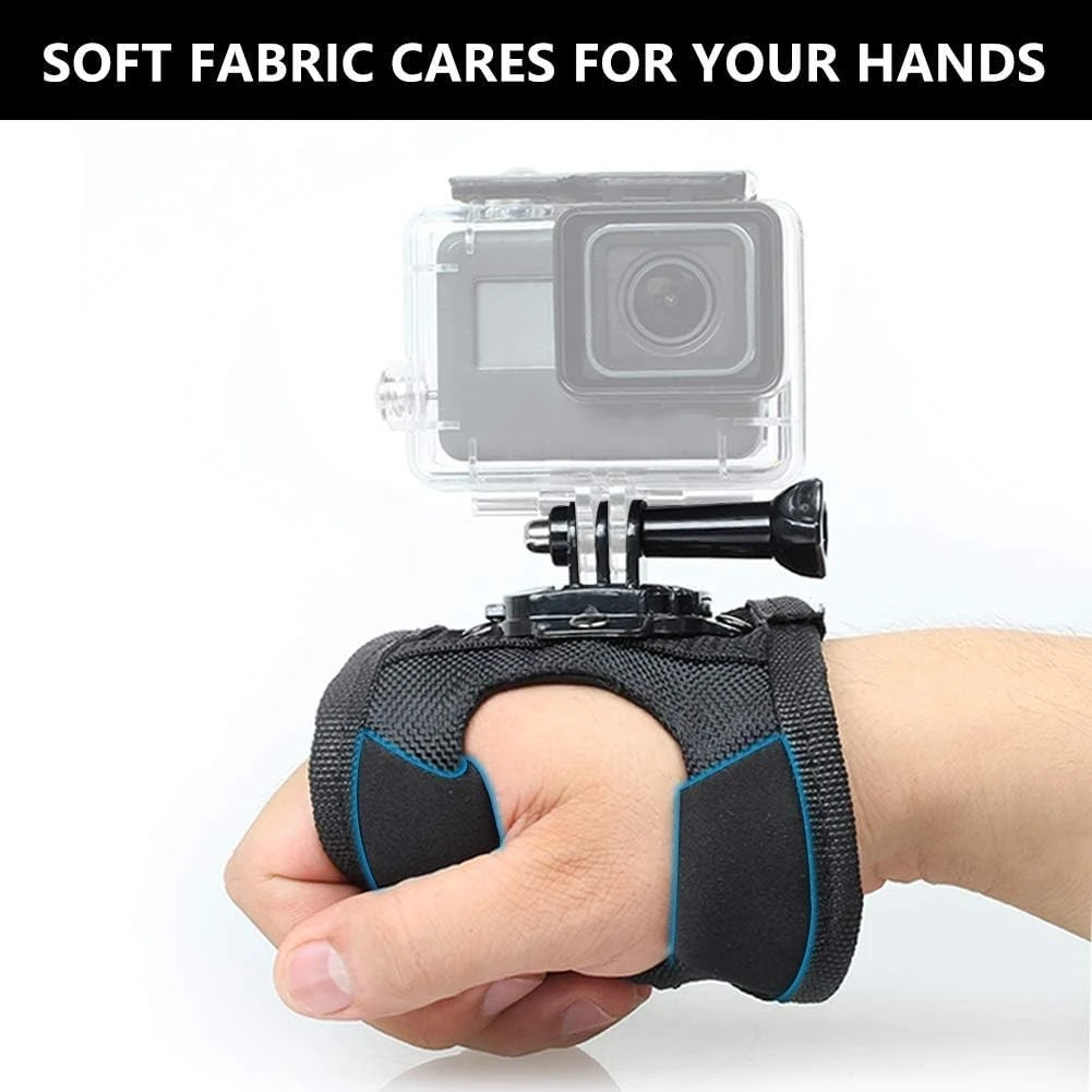 Wrist Strap 360° Rotation Mount Glove Wristband For GoPro Hero 13 12 11 10 DJI Osmo Action 6 5 Pro 4 Camera Accessories view 4