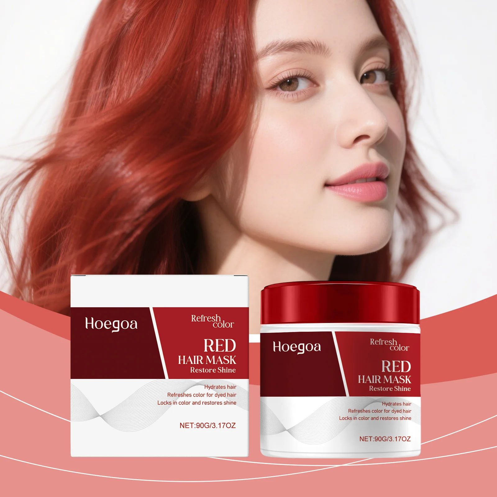 

90g Moisturizing Hair Mask Nourishes And Softens Dry Frizzy Hair Color Boosting Conditioner Depositing Hair Mask For Red Brown