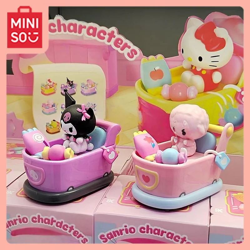 

MINISO Kawaii аниме Sanrio Hello Kitty Kuromi My Melody Cinnamoroll Pompompurin Pochacco игрушка слепая коробка движущаяся настольная