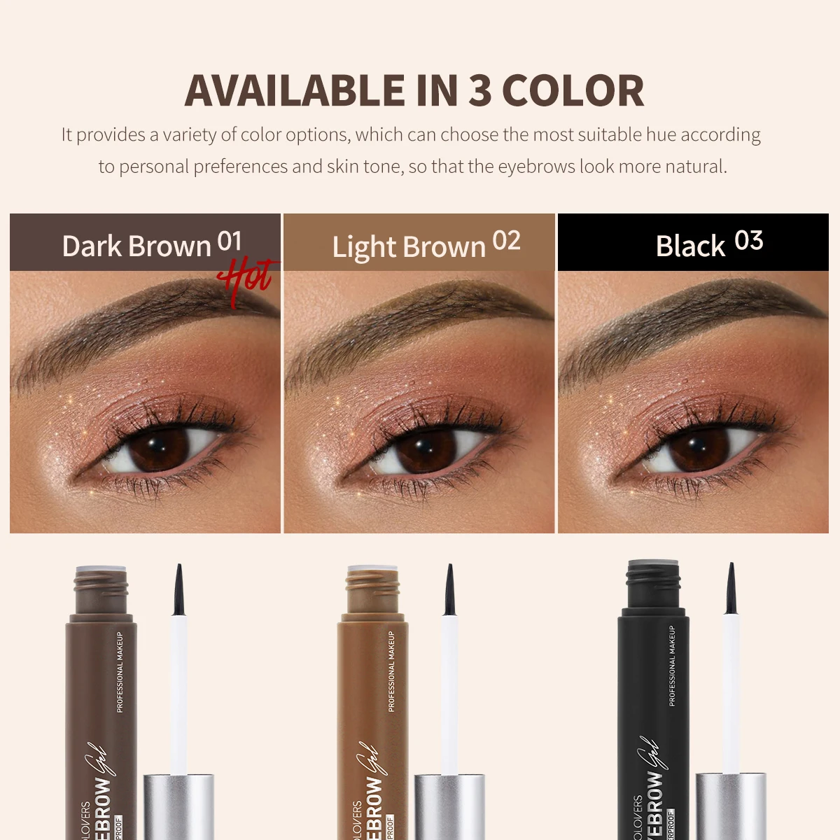 New Tearing Eyebrow Gel Makeup Semi-Permanent Waterproof Long Lasting Tattoo Tint Sweatproof Peel Off Dye Eyebrow Cream Cosmetic