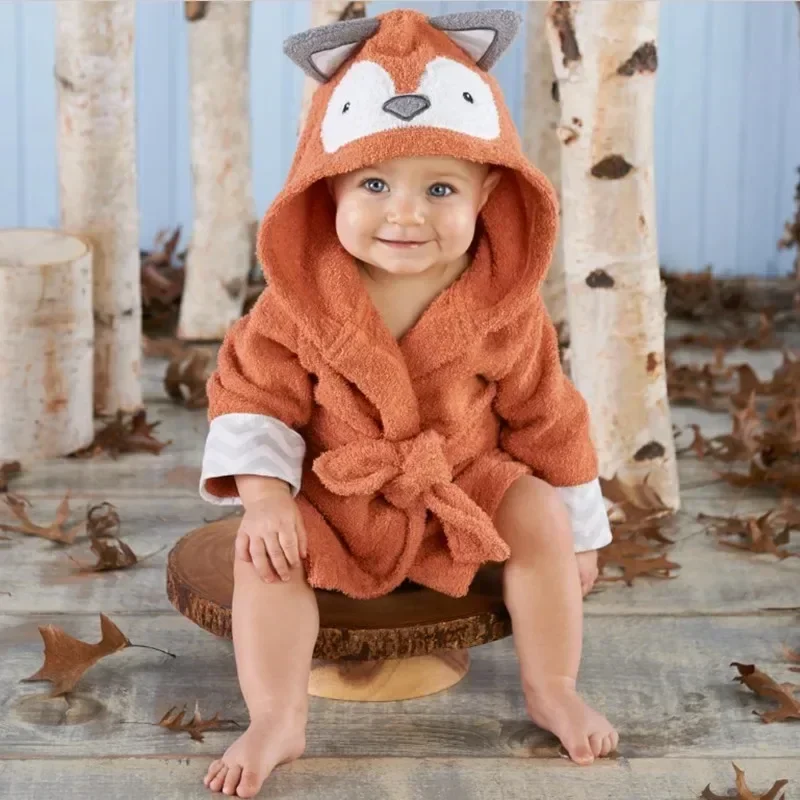 Clearance Sale Aby Cute Animal Pure Cotton Kids Bathrobe Baby Bathrobe Unisex Winter Newborn Boys Girls Clothes Baby Pajamas