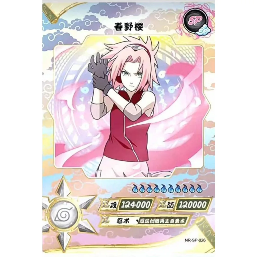 KAYOU Naruto Cards Series Chapters Collection Popular Anime Figure Haruno Sakura Tsunade Character Portrait Card Kid Hobby Gift