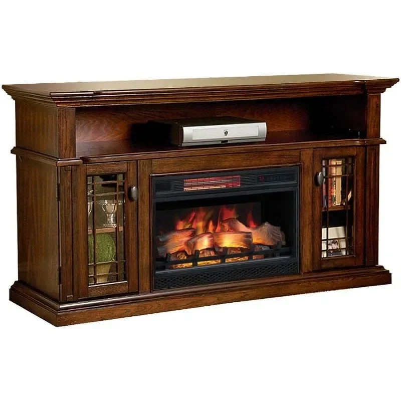 Wallace Infrared Electric Fireplace Entertainment Center in Empire Cherry