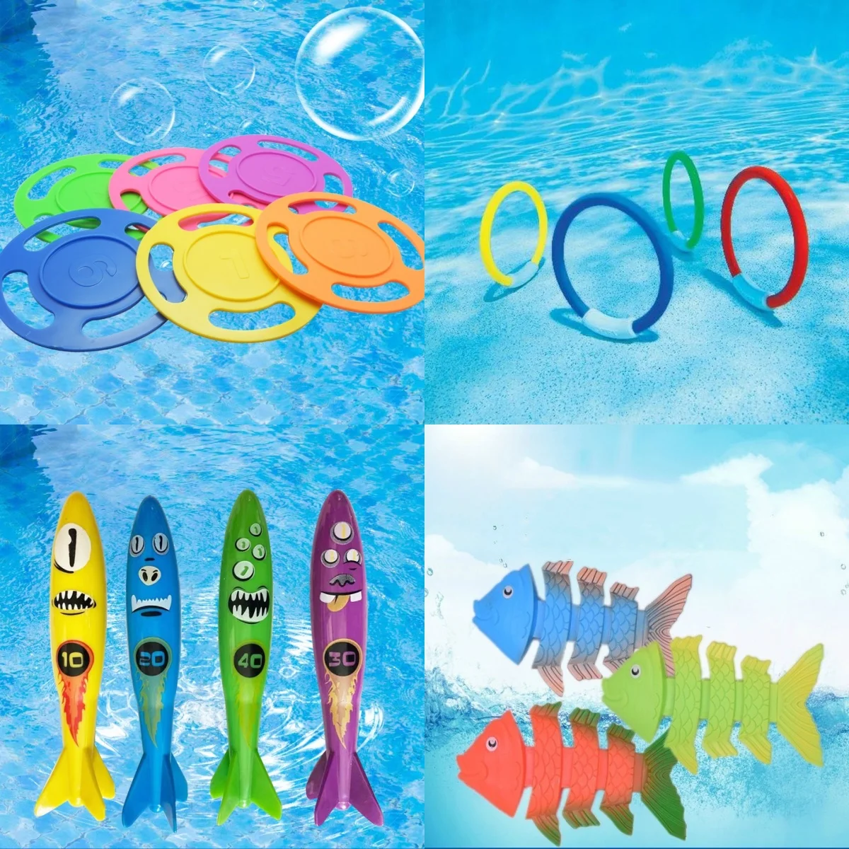 Children Swimming Octopus Pool Diving Toys Children Funny Octopus Diving Game Play Water Toys Underwater Training Fun Bath Toys