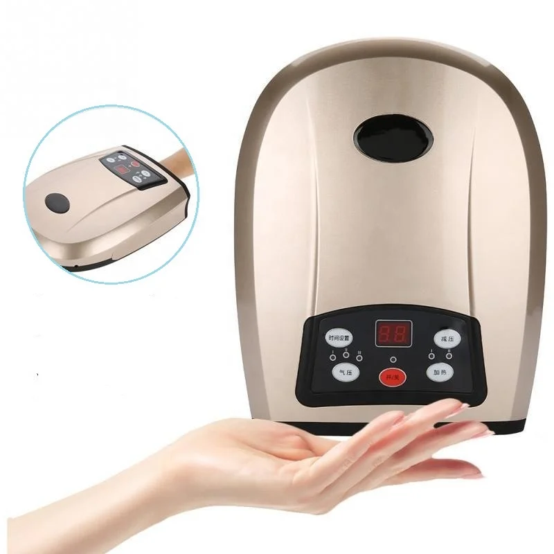 Heated Hand Massager Physiotherapy Equipment Pressotherapy Palm Massage Device Air Compression Finger Massage Apparatus