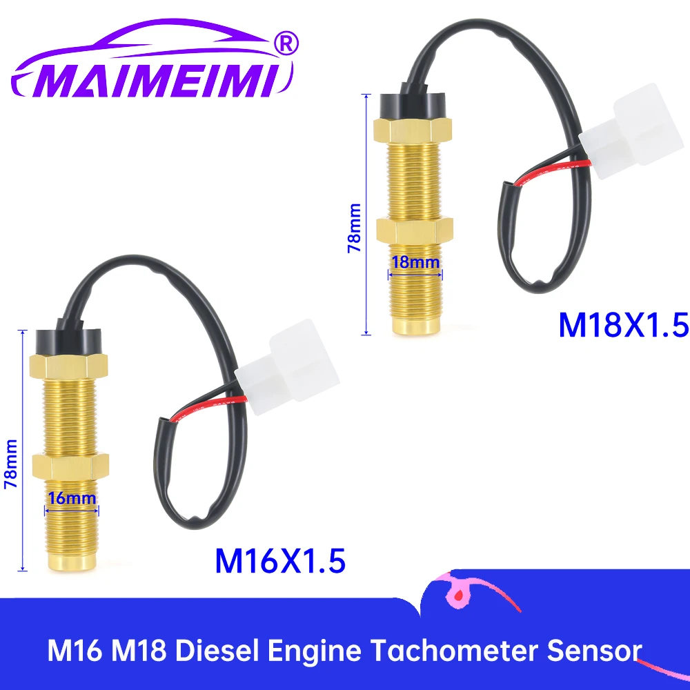 Sensor für Auto, LKW, Yacht, Boot M16 M18 Dieselmotor-Tachometersensor Passend für Diesel-Tachometer