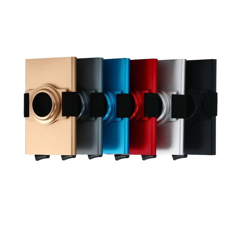 Aluminum Alloy Card Holder RFID Blocking Wallet Metal Wallet with Tracker Tag Strap Holder Minimalist Front Pocket Credit Card