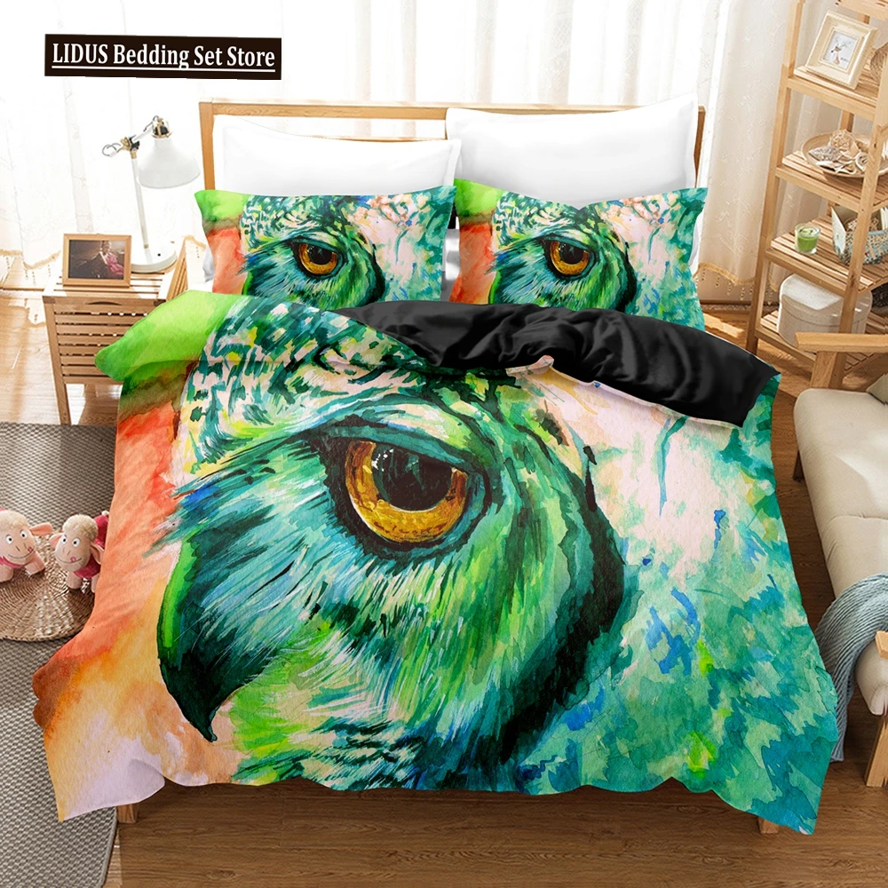 

3D3 The OwlBedding Sets Duvet Cover Set With Pillowcase Twin Full Queen King Bedclothes Duvet Cover 200x200