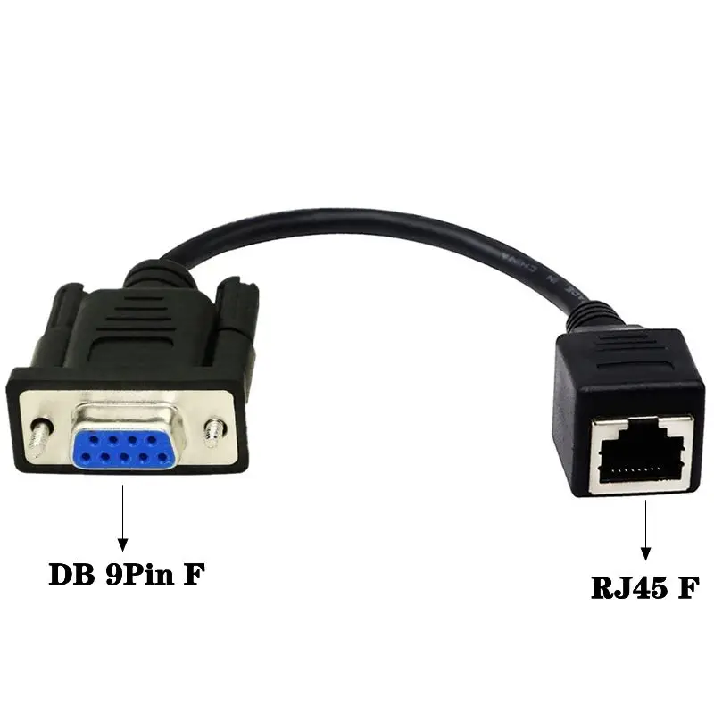 15cm DB9Pin Male Female to RJ45 Adapter Cable RJ45 Female to DB9 Male Female Network Cable Connector to Network Cable Extender