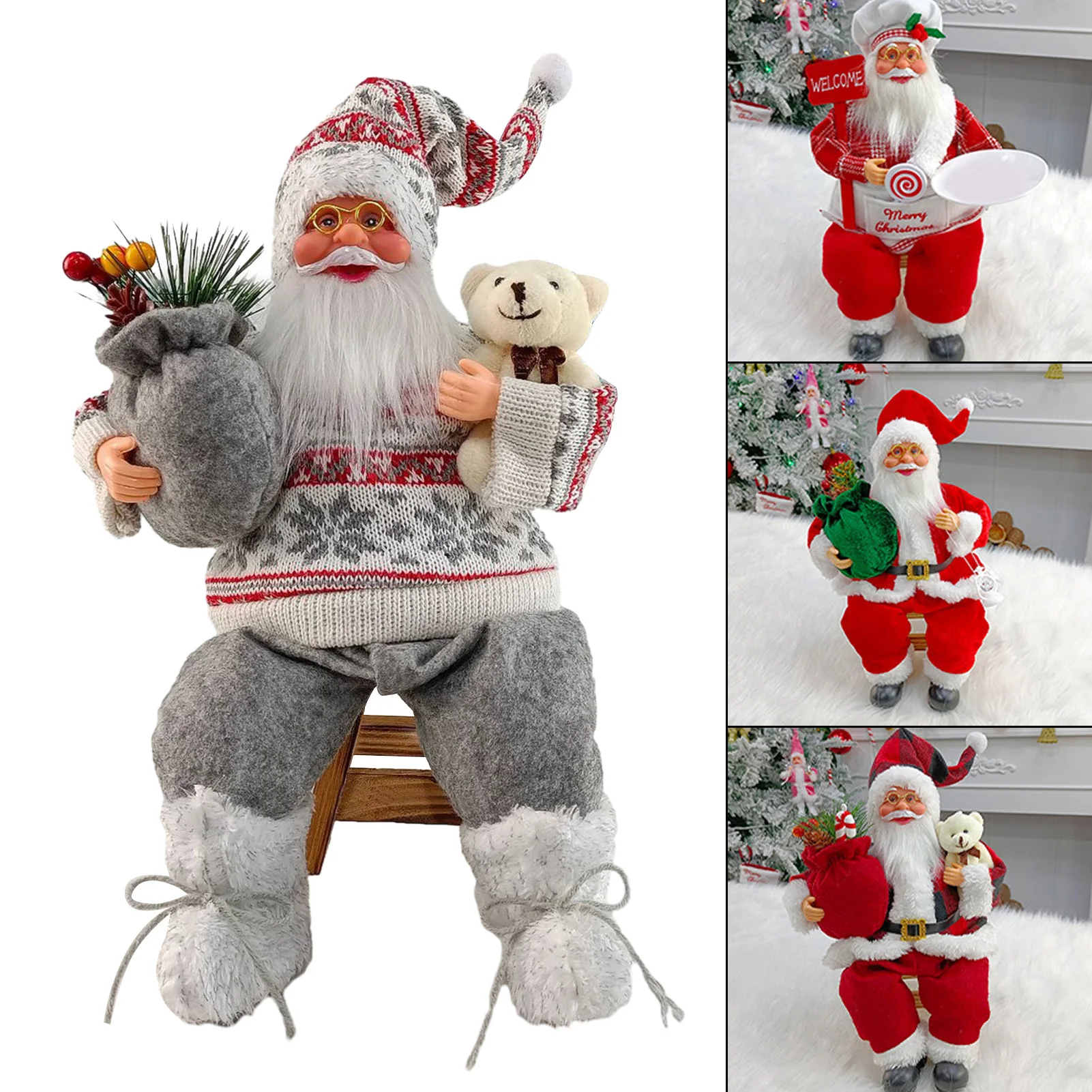 

Resin Santa Clauses Doll Decoration Vivid Personalized Christmas Handiworks For Cars Interior