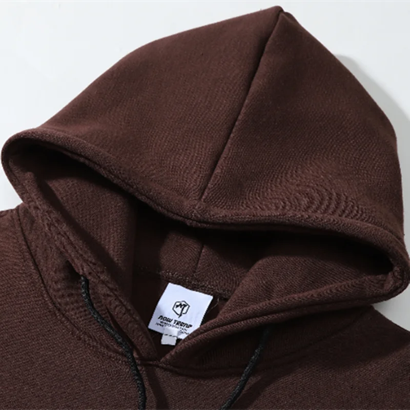 2022 Dark Streetwear Retro Graphic Print Brown Mens Hip Hop Hoodies Pullover Vintage Clothes Women Hooded Sweatshirt Manga Larga