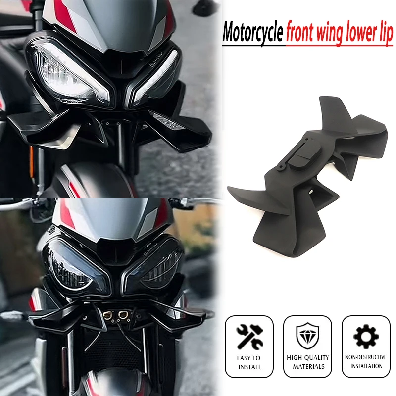 Für Street Triple 765 R/RS 765R Flügel Aerodynamik Verkleidung Winglets Triple 765 Neuwotorrad Frontspoiler Unterer Spoiler Frontlippe