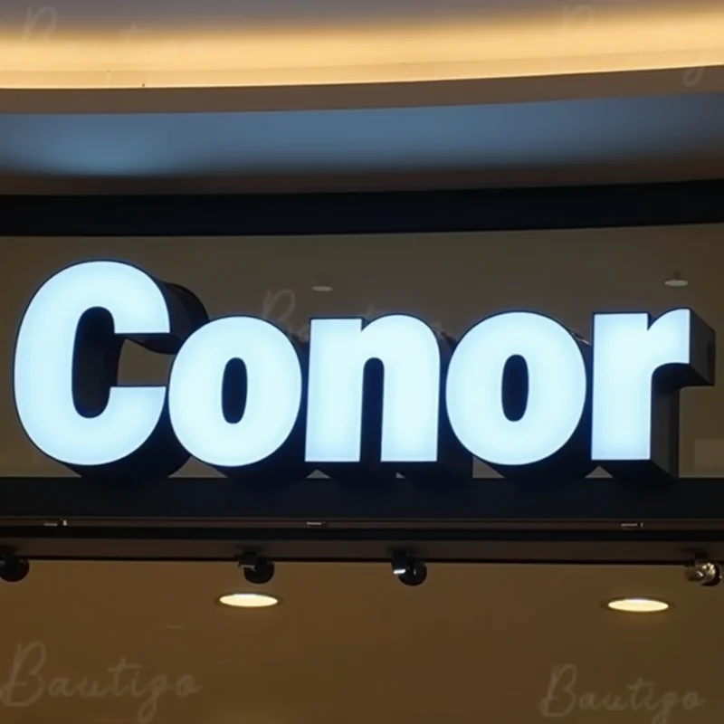 

Custom Made 3D LED Light Up Sign Metal Letters For Storefront Business Outdoor Waterproof Illuminated Advertising Signag