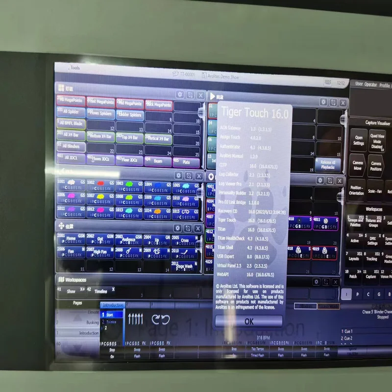 Console TIGER TOUCH II 2 Pro.divisor dmx.Titan Tiger Touch dmx