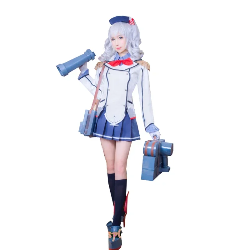 Kantai Collection Kancolle Cosplay Light Cruiser Kashima Cosplay Costume Sailor Uniform Navy Uniform Naval Officer Uniform