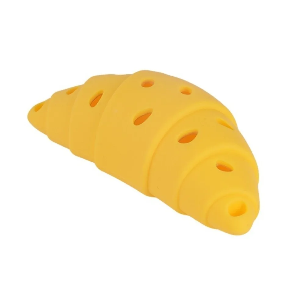 Bull Horn Bun Shape Dog Food Leakage Silicone Bite-Resistant Dog Treat Dispenser Stimulation Dog Slow Food Pet Supplies