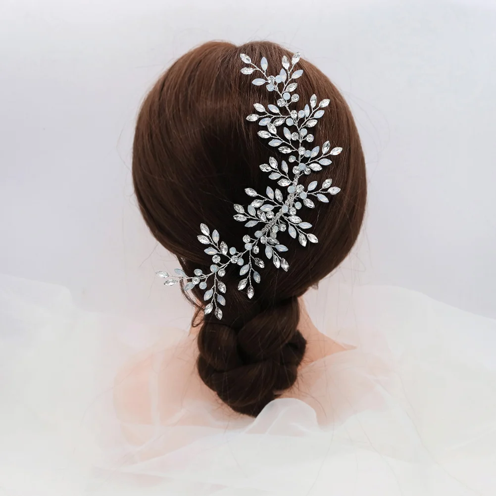 

Crystal Bridal Hair Comb Leaf Design Copper Wire Wedding Party Prom Hair Accessory Elegant Insert Comb Bridal Headdress