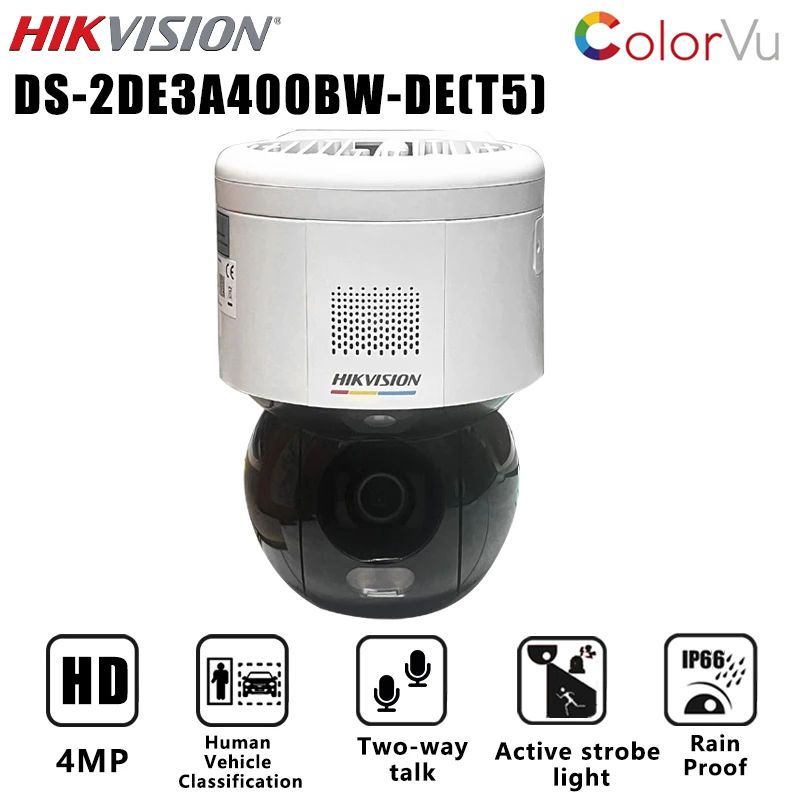 Hikvision DS-2DE3A400BW-DE ColorVu 3-inch 4MP PTZ POE IP Camera Built-in MIC and Speaker Interface Dome Mini Surveillance Camera