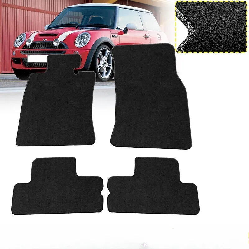 

Fits 02-06 Mini Cooper Black Nylon Front & Rear Car Floor Mats Carpets 4 Pieces United States