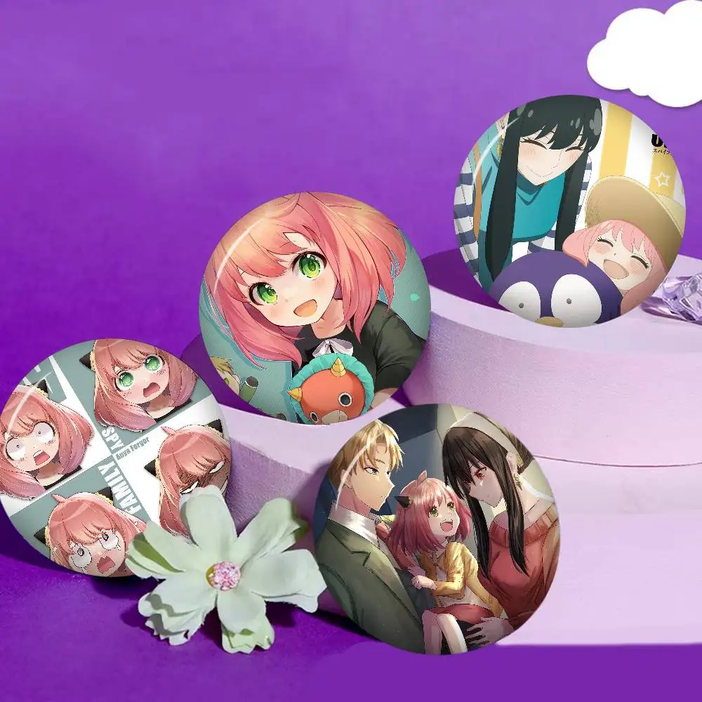 Cute S-SPY FAMILY Anime A-Anya New  Brooches Soft Button Pin Funny Gnarpy on A Skateboard Meme Badge Gamer Collection Gifts