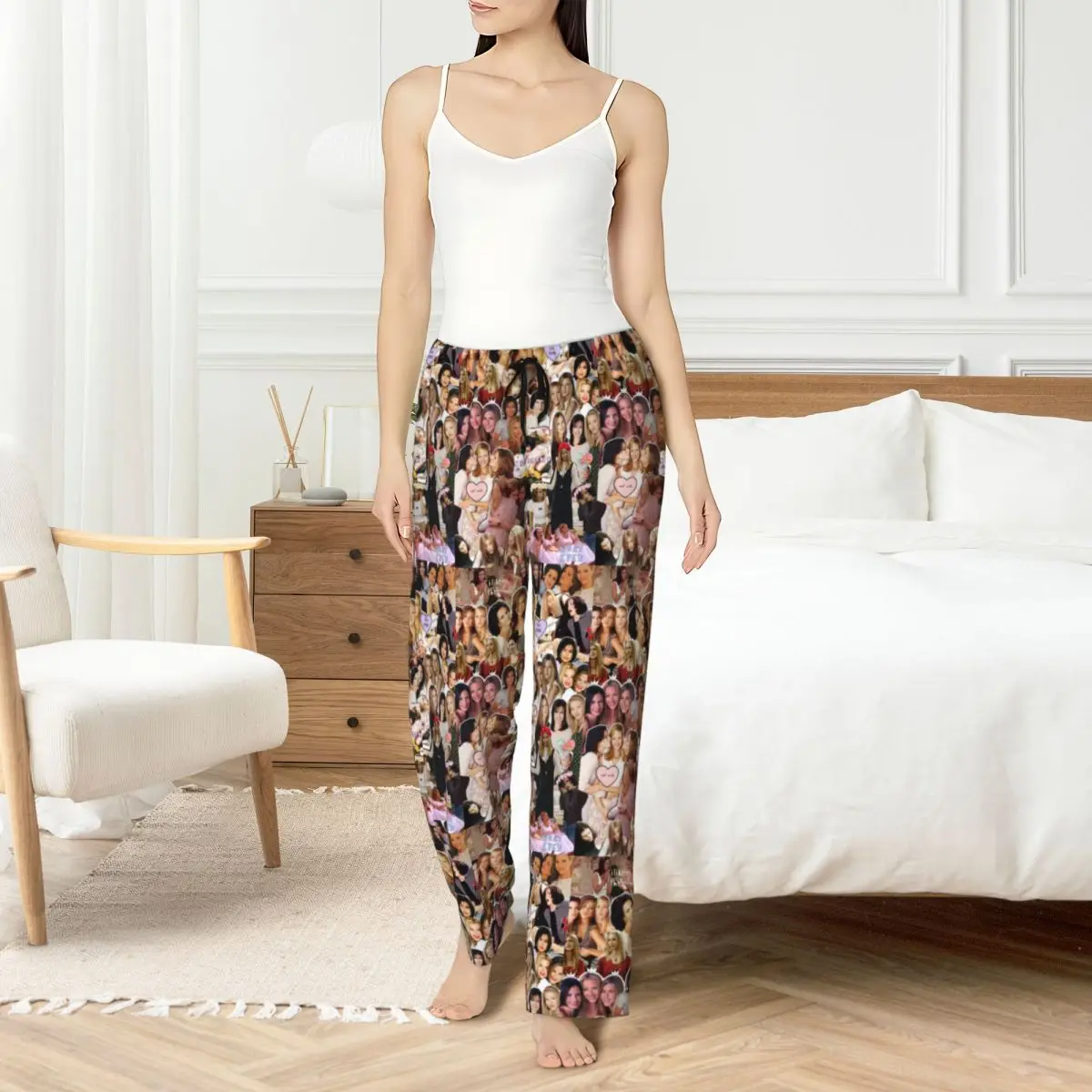 Custom Rachel Phoebe And Monica Pajama Pants Women Friends TV Show Sleepwear Lounge Sleep Bottoms Stretch with Pockets