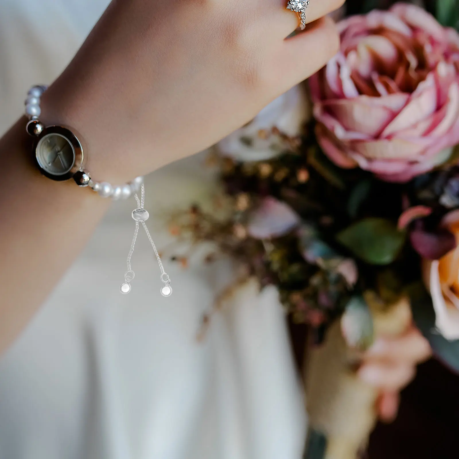 5pcs Extension Shiny \ **：** \N Metal Bracelet Chains Diy Jewelry Making Accessories Durable Chain Extenders Women -