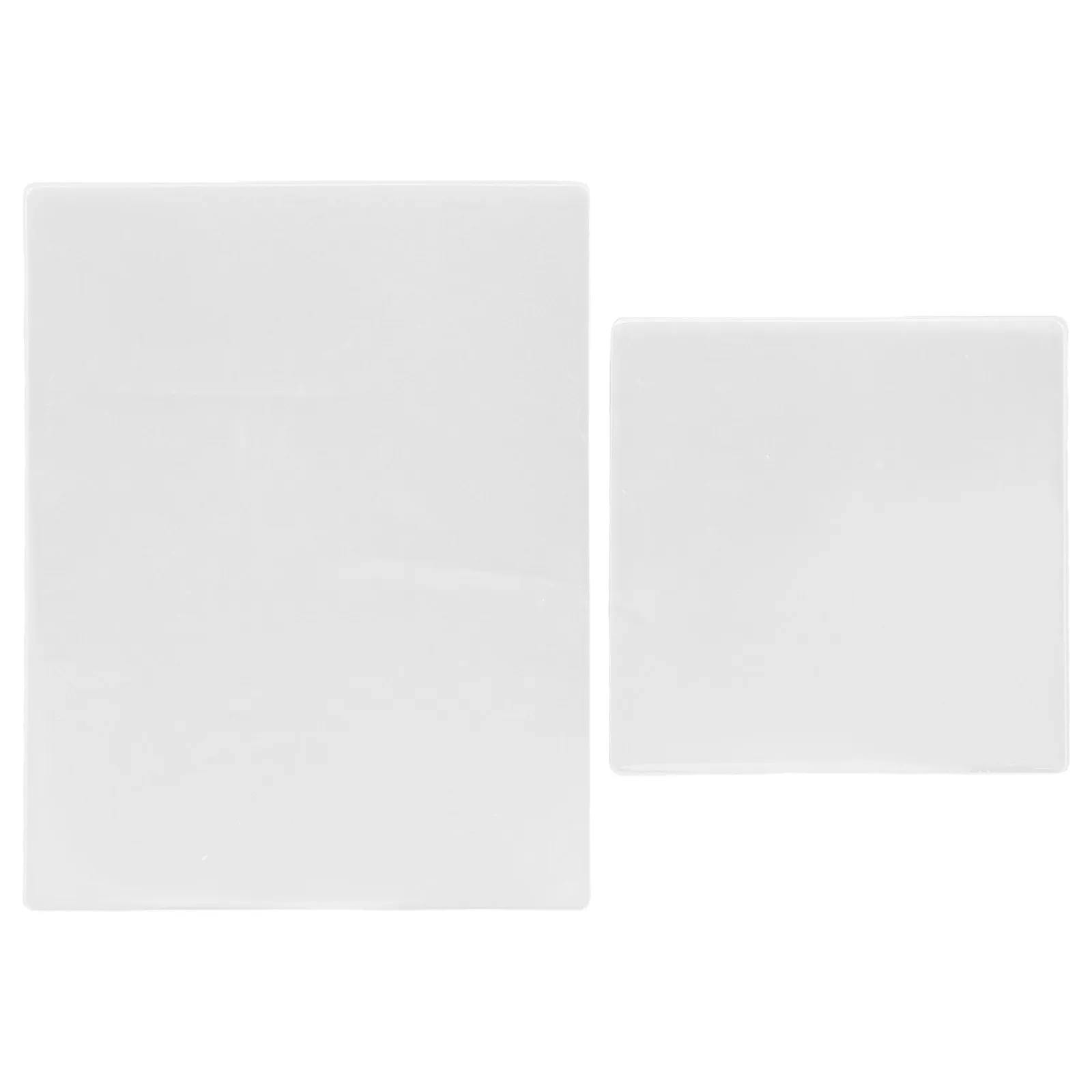 2Pcs Reusable Transparent Gel Printing Plate Set for Art Supplies Printmaking Journaling Scrapbooking A4 Square Craft Gel