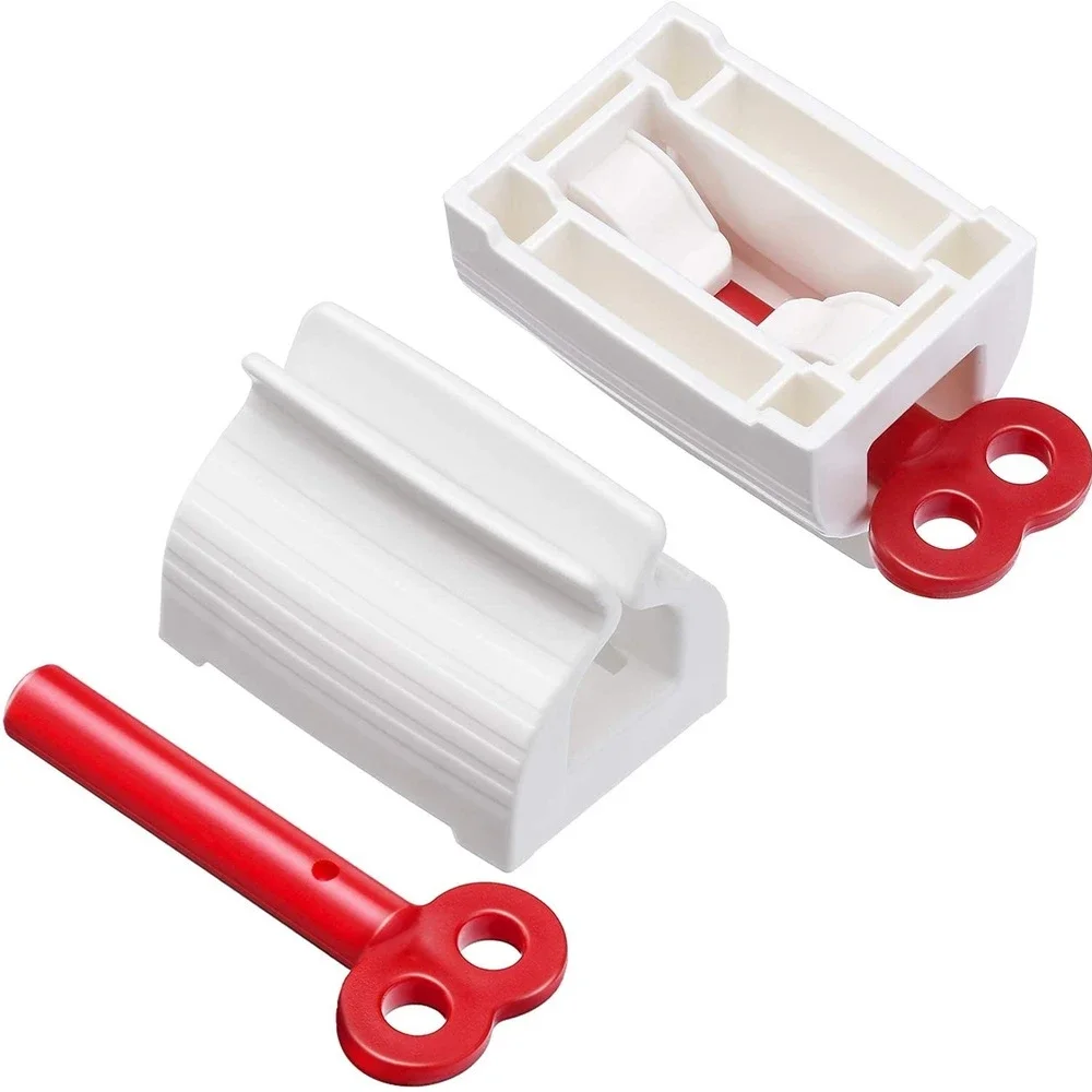 3Pieces Rolling Tube Toothpaste Squeezer Toothpaste Seat Holder Stand Rotate Toothpaste Dispenser for Bathroom (Mix Color)