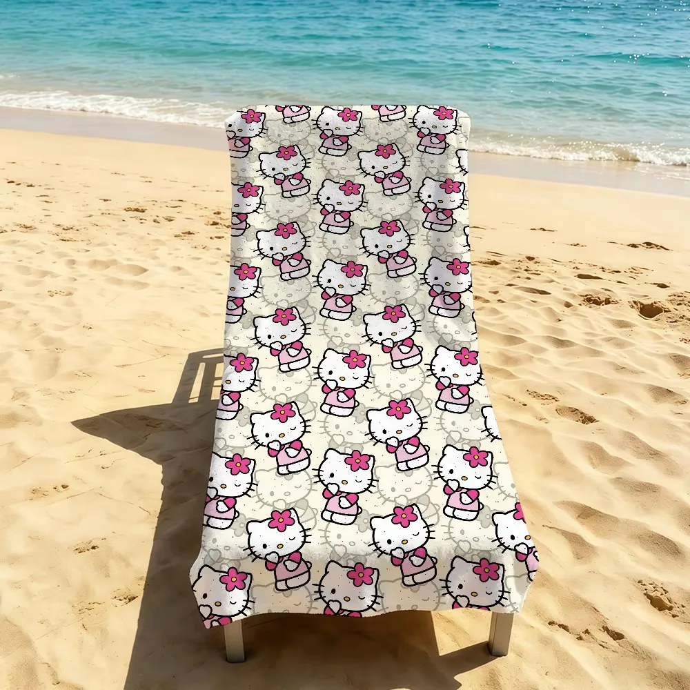 H-Hello Cute K-Kitty Summer Beach Towel, Super Absorbent Quick Drying For Outdoor Camping Swimming Pool Travel Holiday - view 5