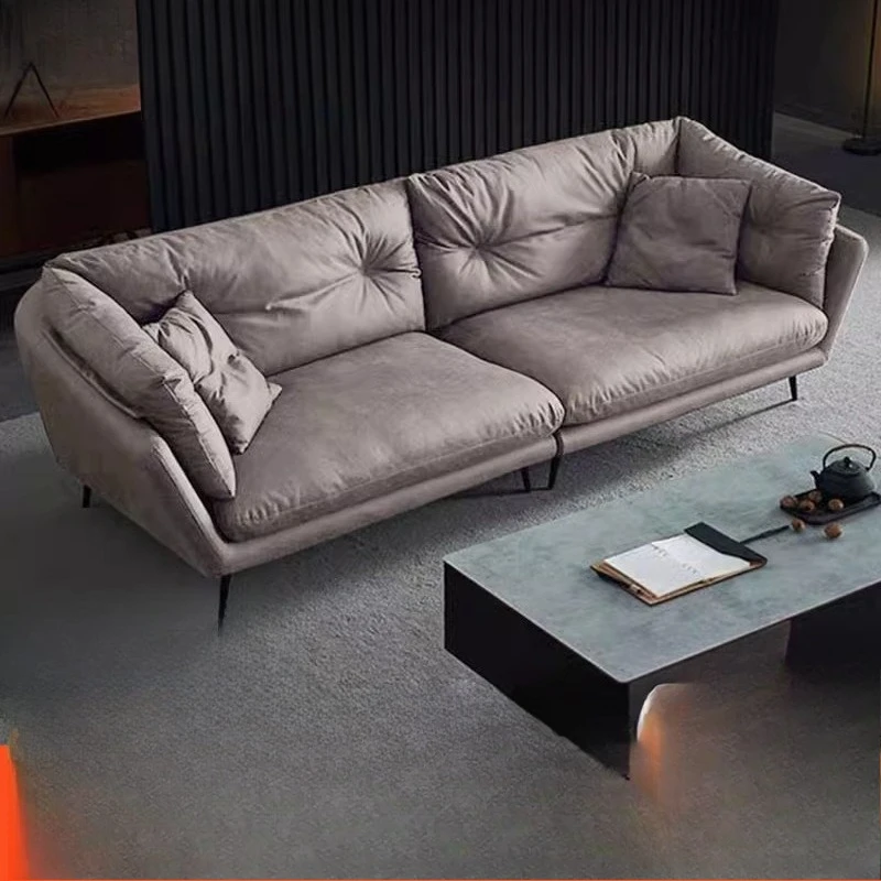 Cloth down sofa living room fabric sofa Italian technology cloth high-footed sofa light luxury high sense