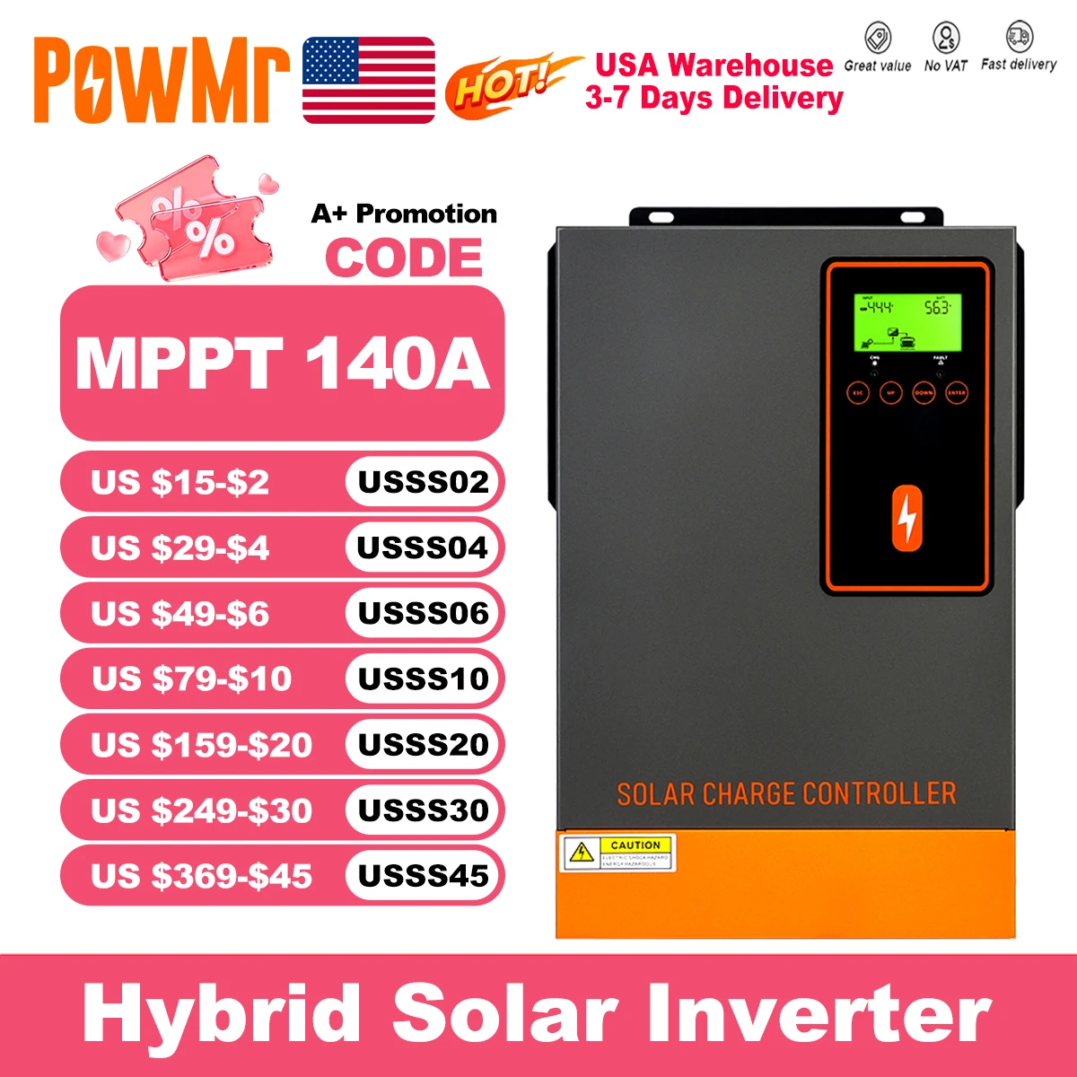 Powmr Usa 140A Mppt…