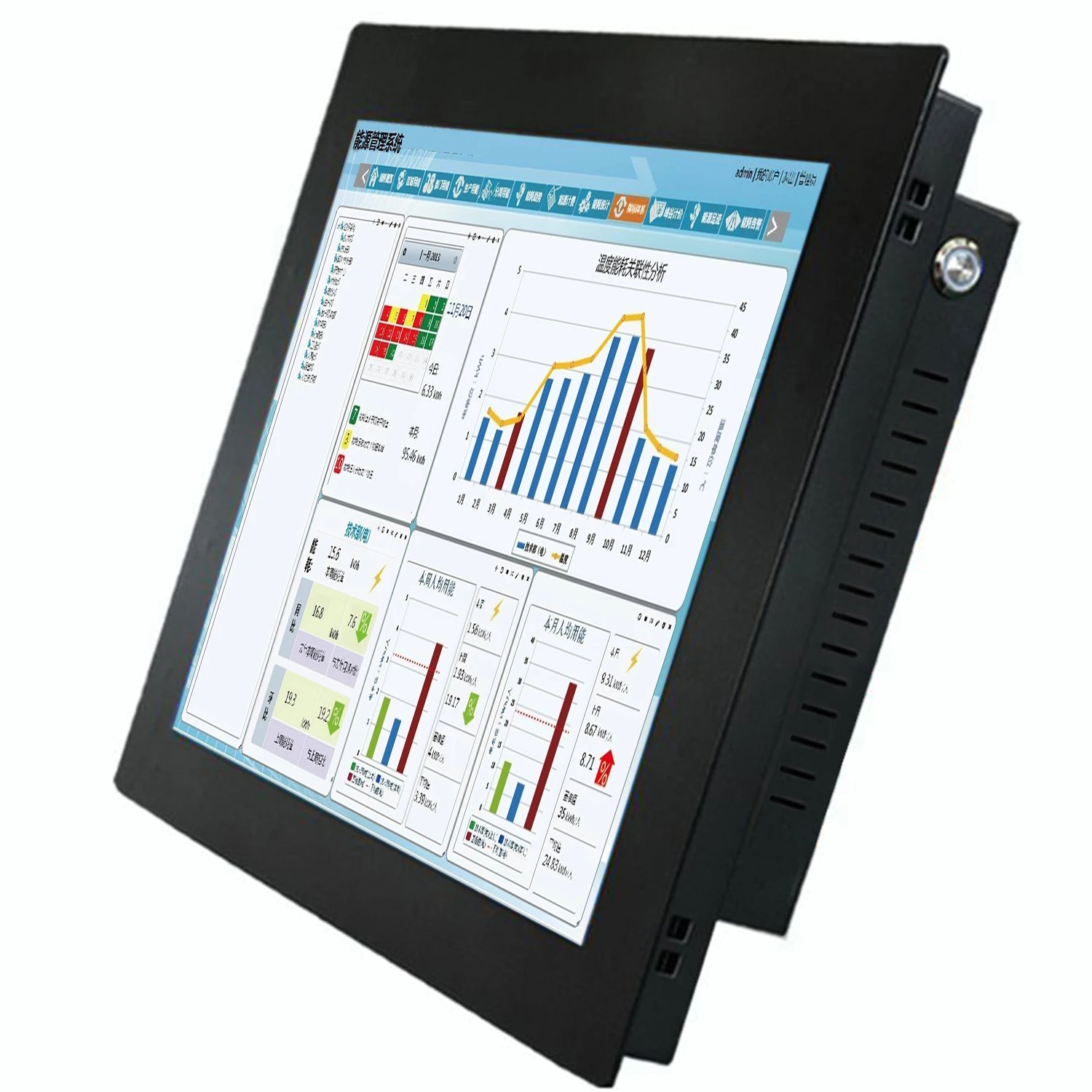 14 Inch industrial computer all-in-one pc panel with resistive touch screen core i5-3337U built-in wifi for win10 pro 1366*768