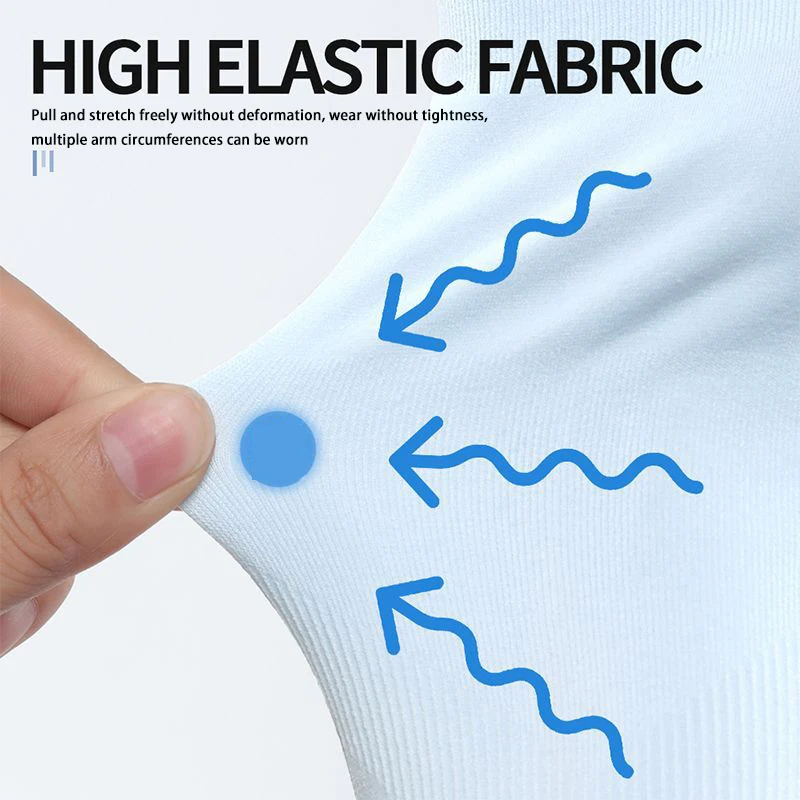 New Solid Arm Warmers For Women Girls Cool Summer Soft Driving Sunscreen Long-Sleeved Outdoor Riding Sleeves Seamless Arm Warmer