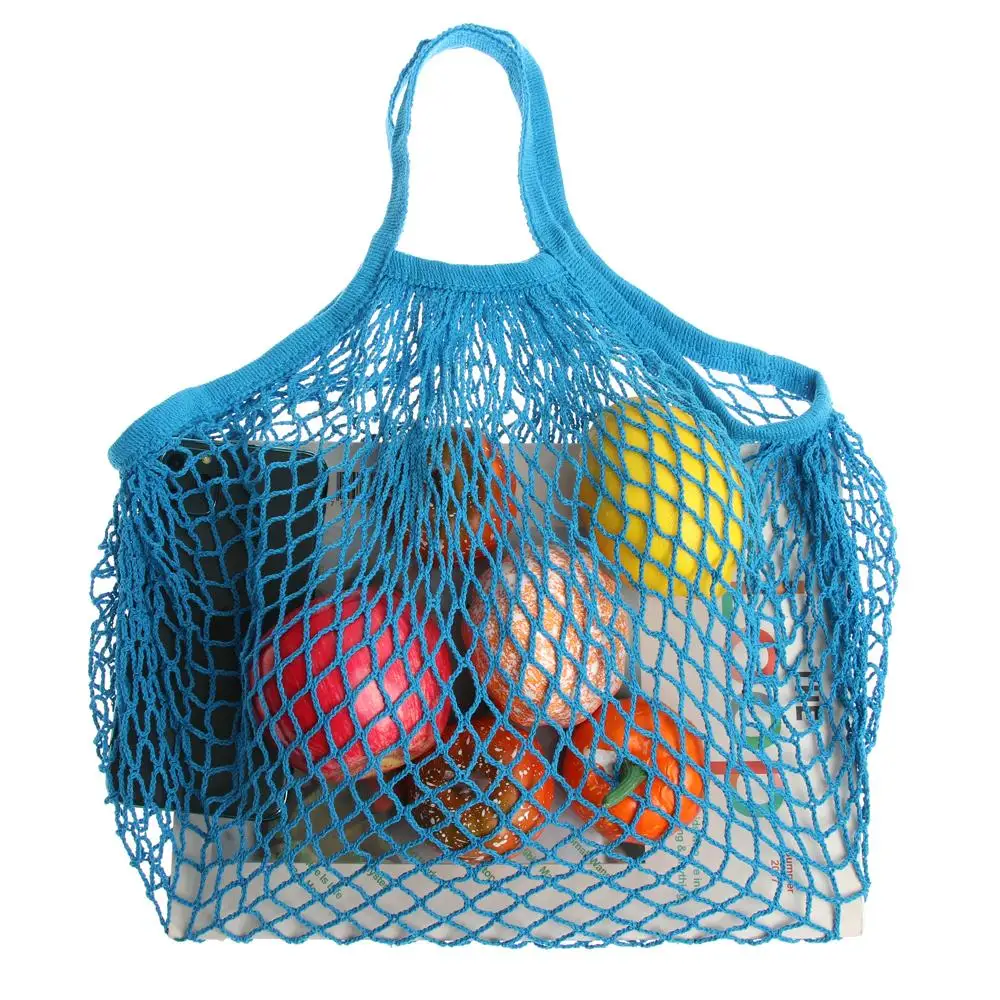 Reusable Cotton Mesh Bag Shopping String Fishnet Net Turtle Bags Storage Handbag Tote Woven Net Tote Environmental Protection