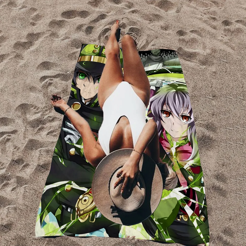 S-Seraph Of The End Microfiber Beach Towel Absorbent Quick Dry Soft Yoga Swimming Resort Mountain Climbing Towel