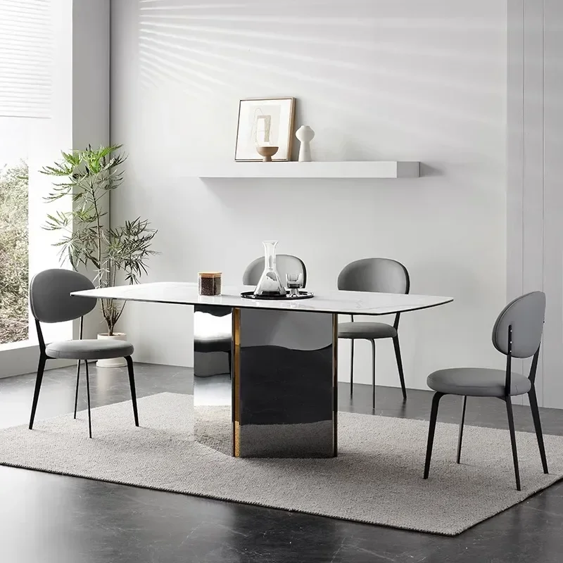 

Modern Complete Dining Tables Luxury Marble Restaurant Center Dining Tables Multifunctional Tavoli Da Pranzo Kitchen Furniture