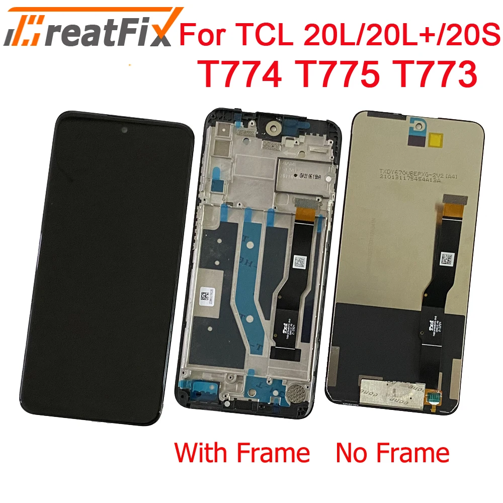 Lcd Pantalla For TCL 20L+ T775H T775B Display Touch Screen Digitizer For TCL 20L 20 Lite T774H T774B LCD TCL 20S T773H T773O LCD