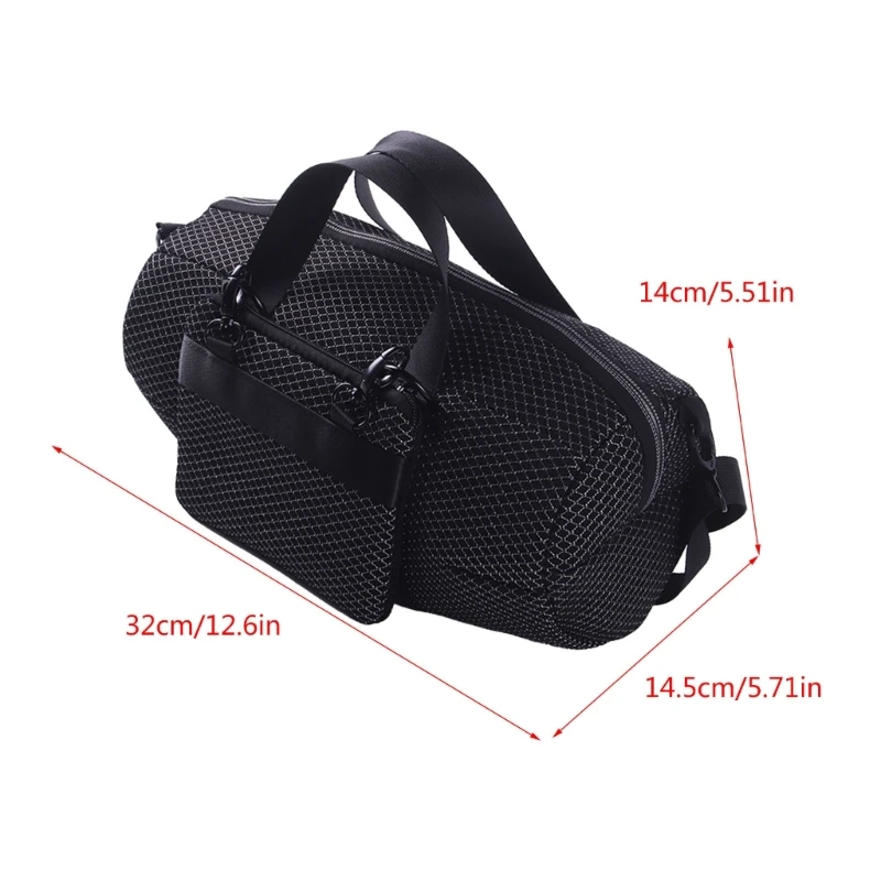 Bolsa transporte tela malla portátil, estuche almacenamiento viaje para altavoz 4/3