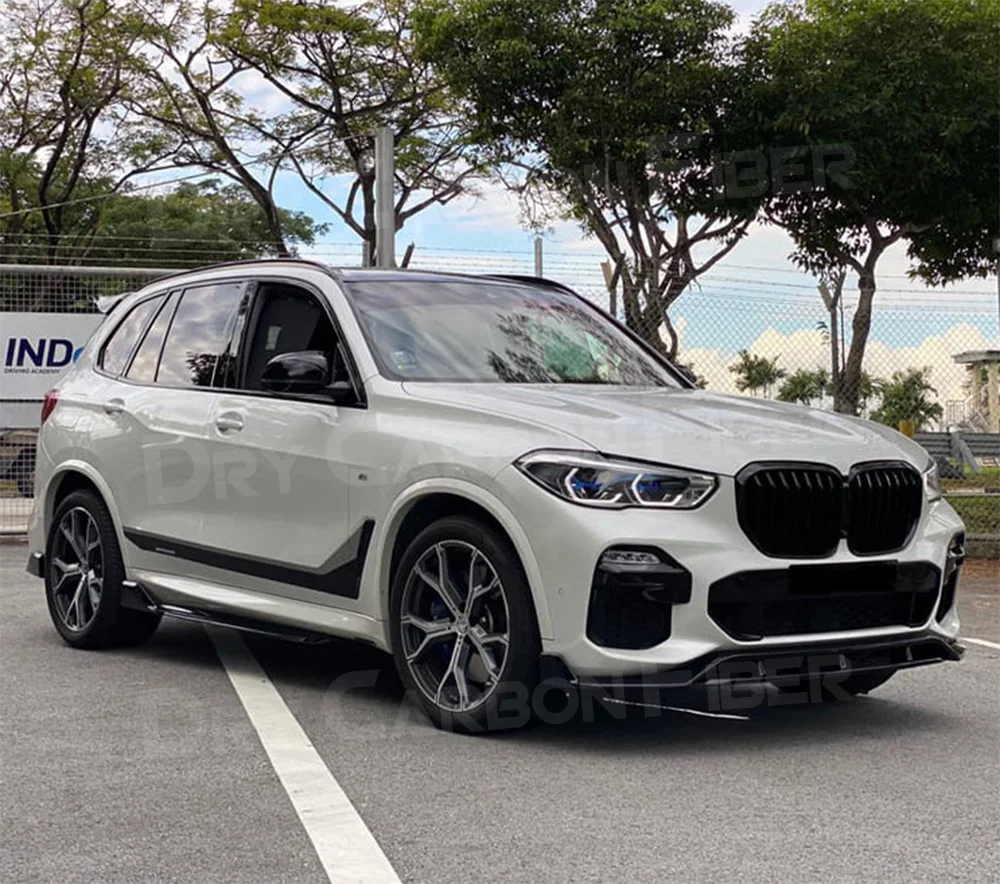 

Carbon Fiber Front Bumper Lip Spoiler Splitter for BMW X5 G05 M sport 2019+ Car Styling Front Lip Kits Add On 4Pcs