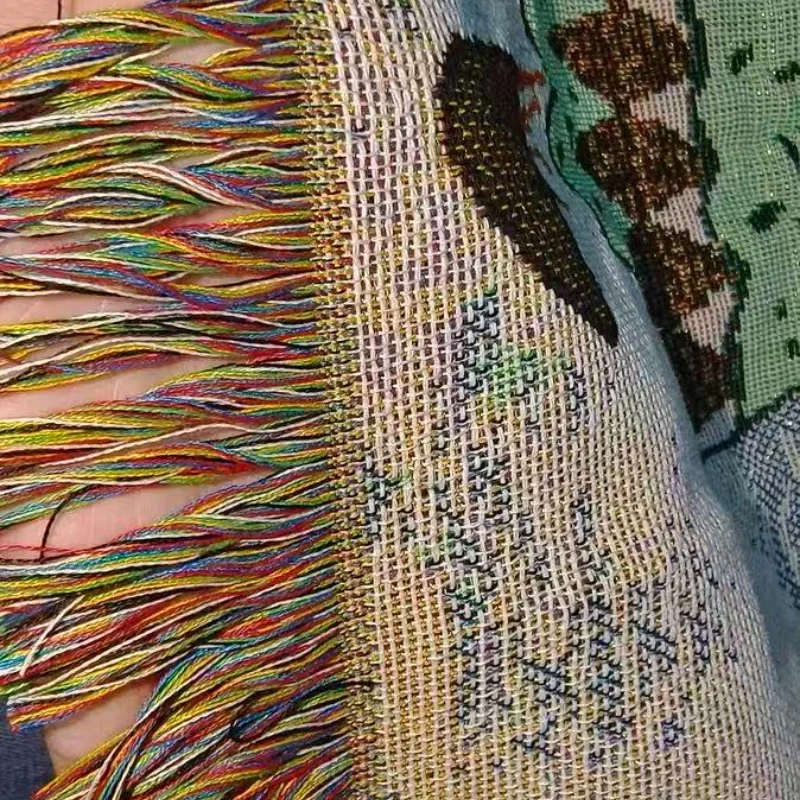 نسيج عيد الميلاد الغابات الخضراء عيد الميلاد نسيج الديكور الصنوبر المناظر الطبيعية جدار السجاد الديكور مناسبة للمنزل