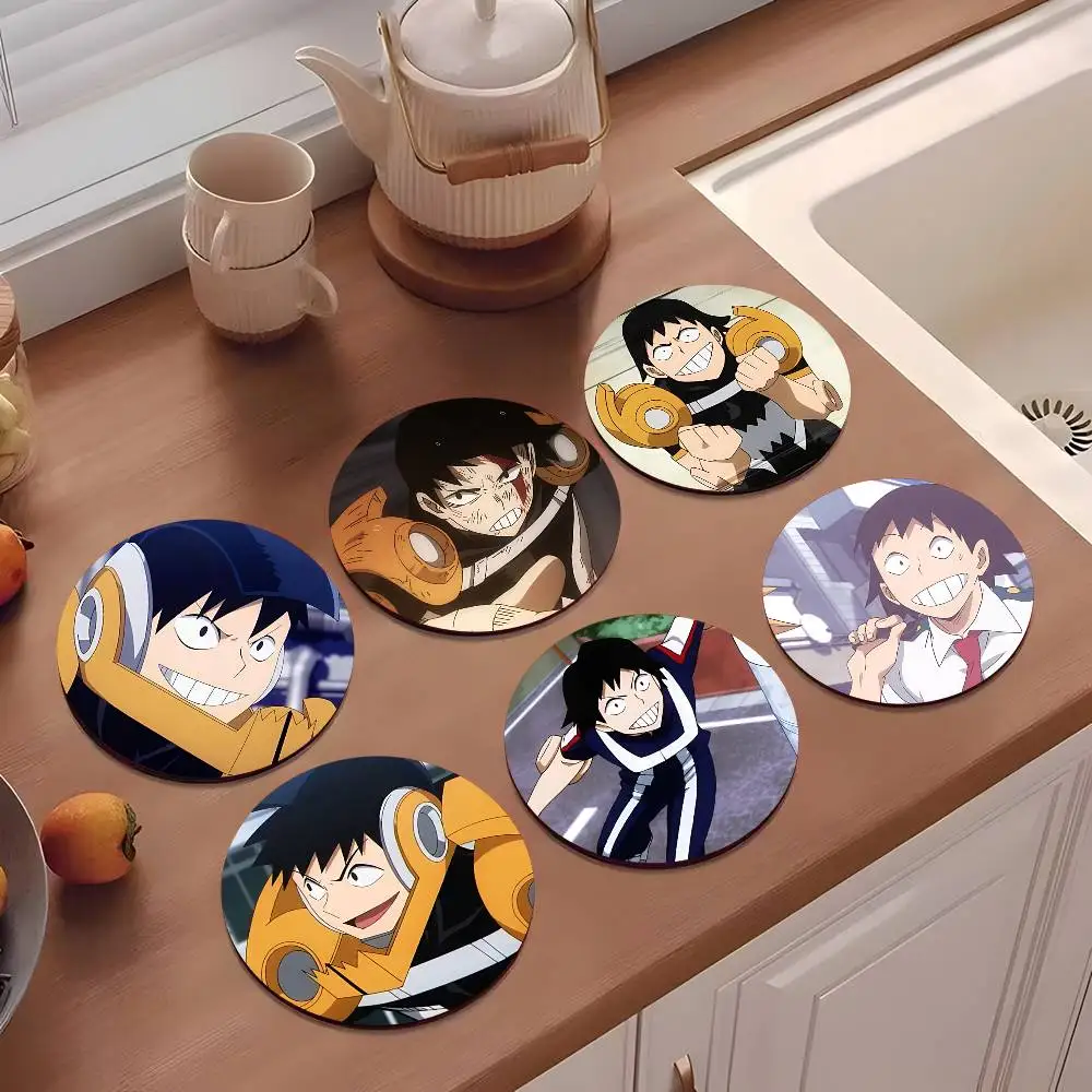 1pc Cartoon Character Hanta Sero Wooden Coaster Colour Printing Cup Mat Home Desk Decoration Gifts
