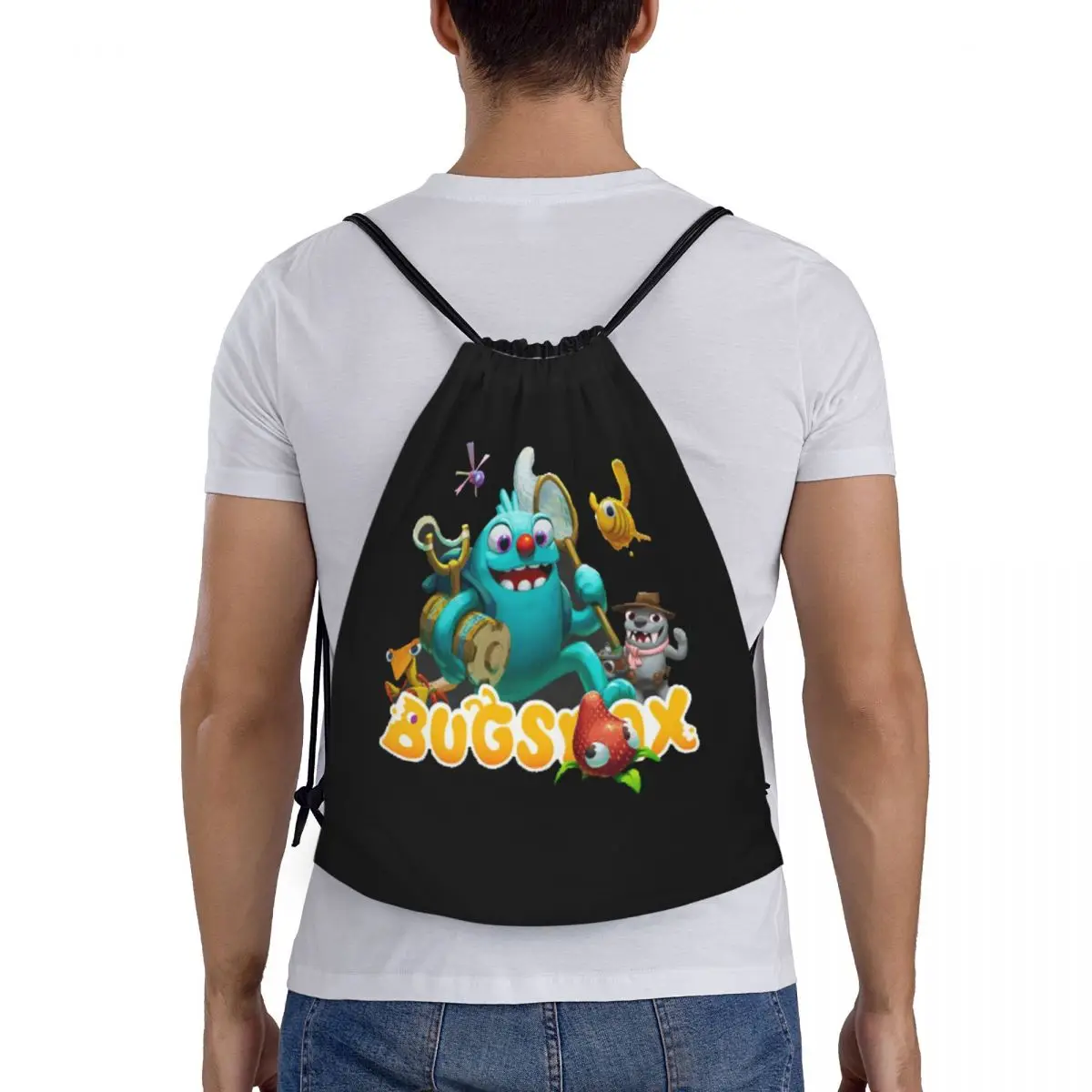 

Bugsnax Backpacks Portable Drawstring Bags Sports Bag Book Bags for Travel School