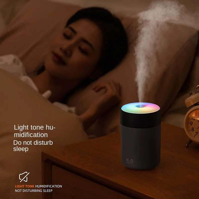 Umidificador Mudo Colorido com Luzes Noturnas, Pequeno Mini Difusor de Aroma para Quarto do Carro e Casa, 2 Pacotes