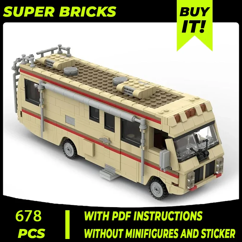 

Technical Moc Bricks Movie Car Model Breaking Bad RV Bus Modular Building Blocks Gifts Toys For Children DIY Sets Assembling