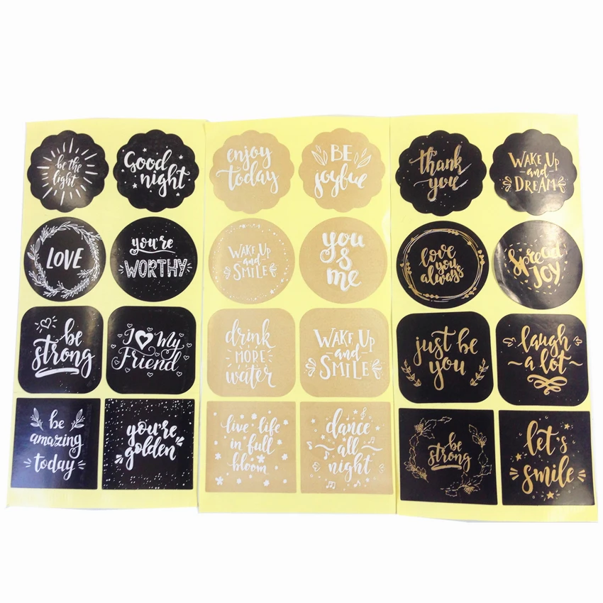 80pcs/lot Useful best wishes blessing seal label sticker for packaging baking diary School Office Supplies