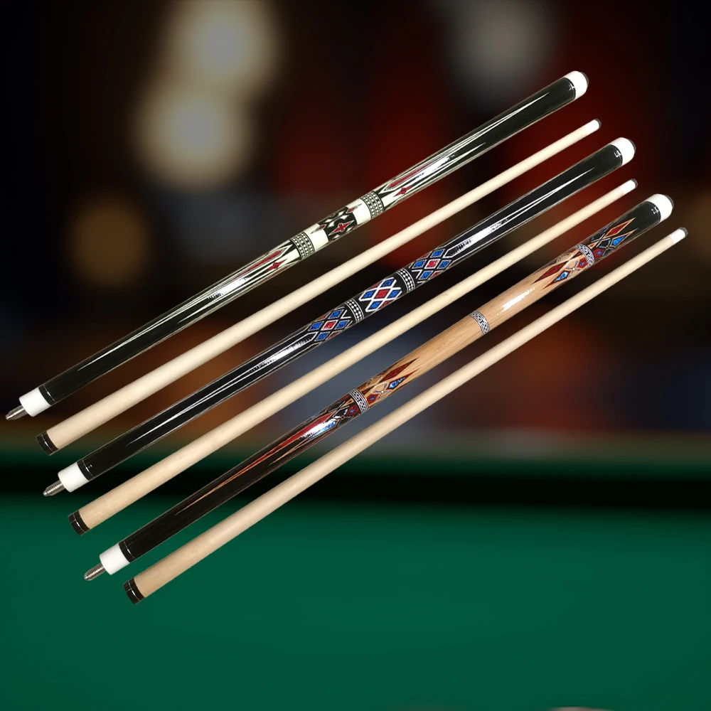 Factory Hot Sale 13mm Tip 1/2 Maple Pool Cue Snooker & Billiard Cues With Fastening Interface Connection