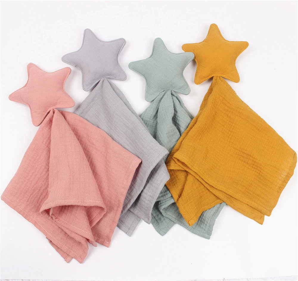 Soft Muslin Baby Lovie Comforter Blanket with the Star - Cute Newborn Gift