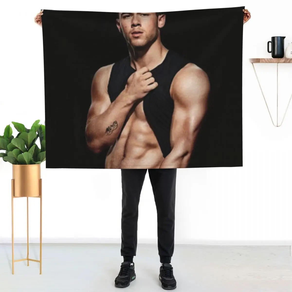 

Nick Jonas Throw Blanket Summer Cool Breathable Blanket for Sleeping